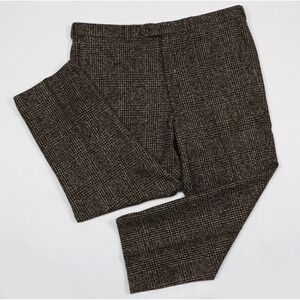 Jack Victor Mens 42 x28 Glen Check Wool Silk Drago Skyfall Flannel Weight Pants